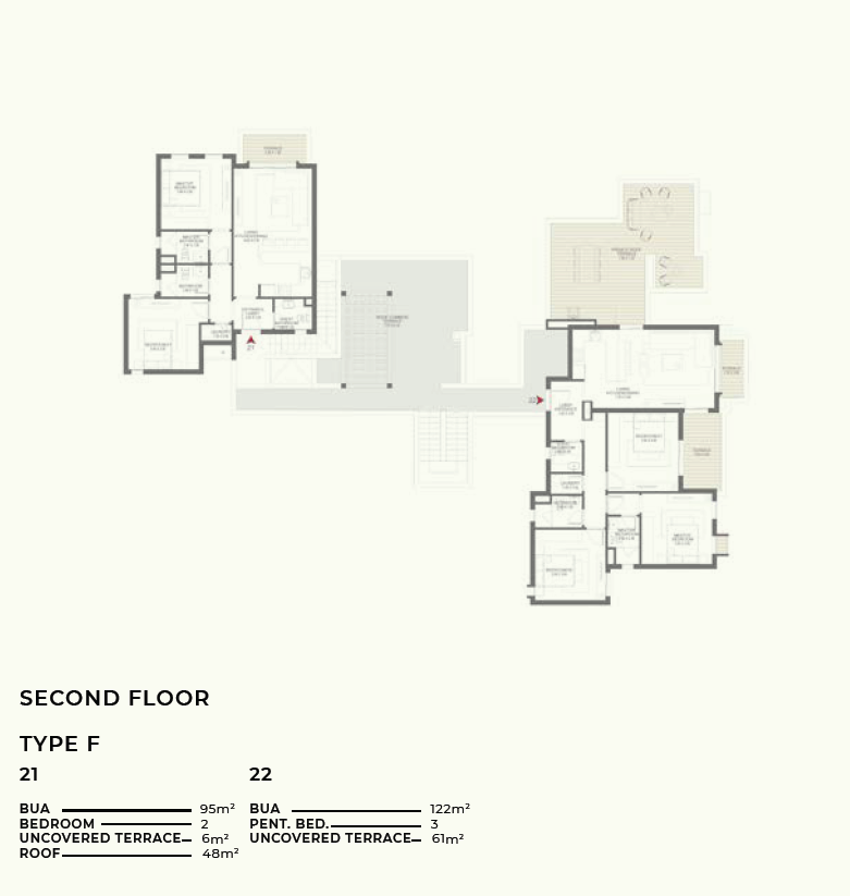 Floor plan for penthouse at DUA