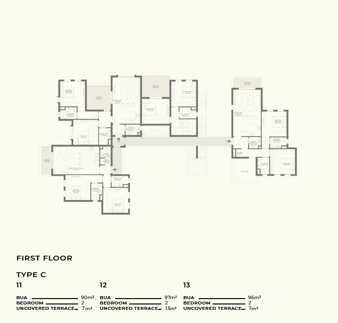 Floor plan for apartment at Town Walk