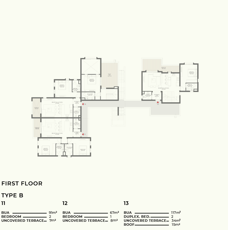 Floor plan for penthouse at Town Walk