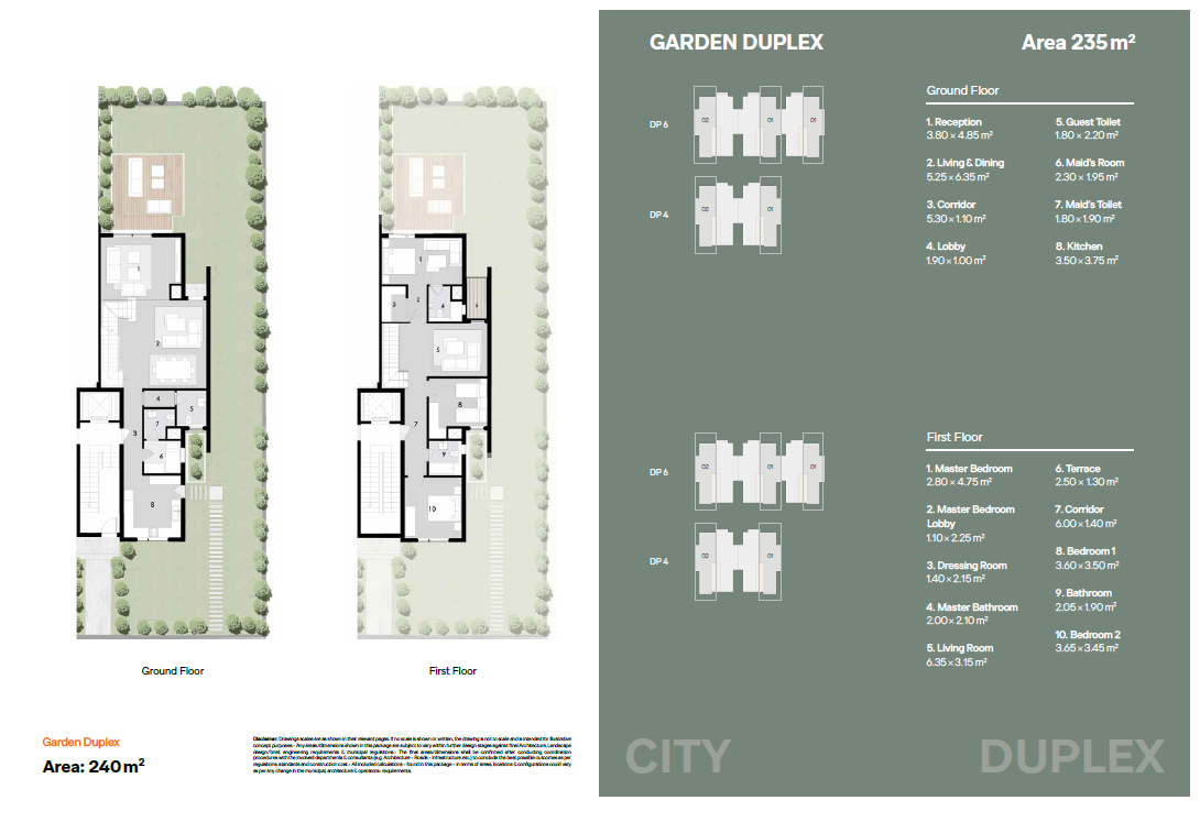 Floor plan for duplex at Ivoire East