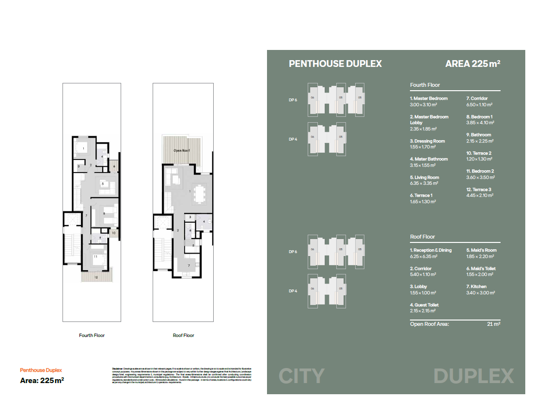 Floor plan for penthouse at Ivoire East