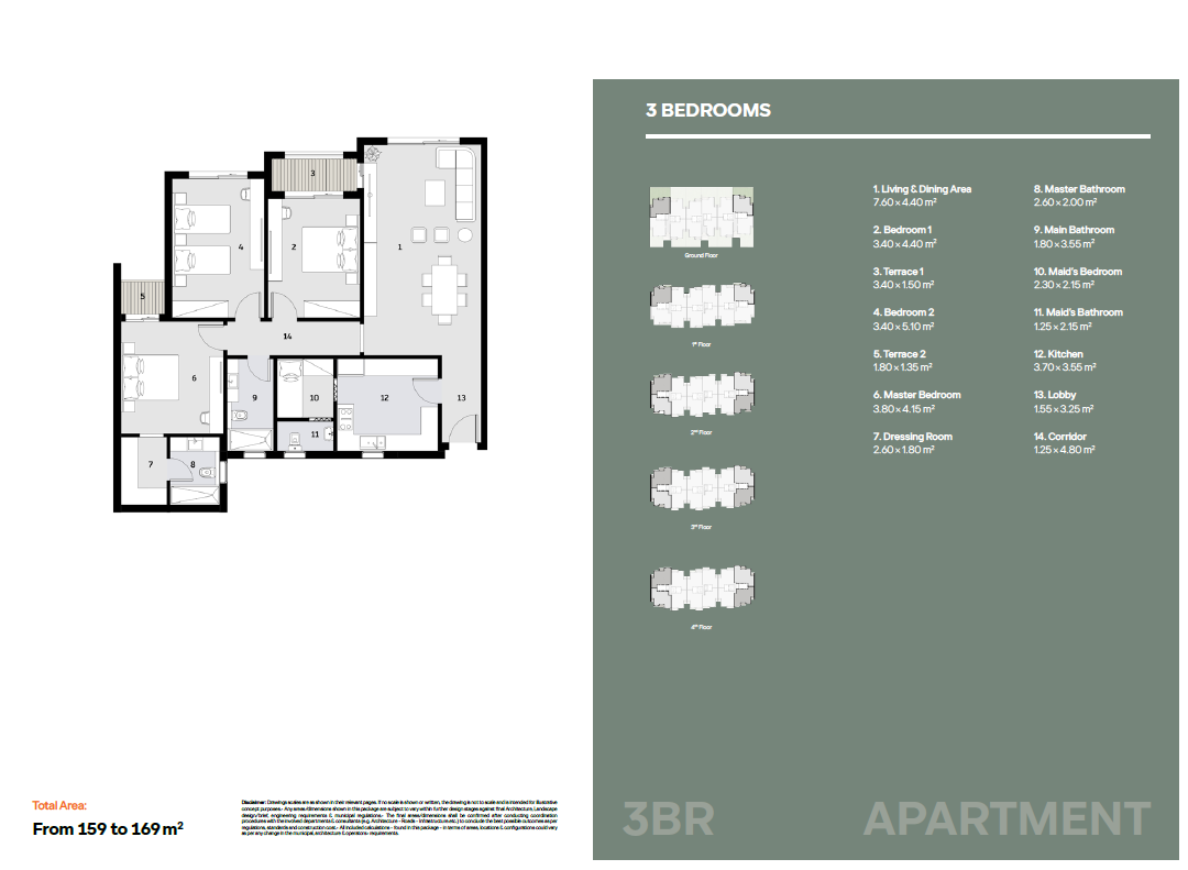 Floor plan for apartment at Ivoire East