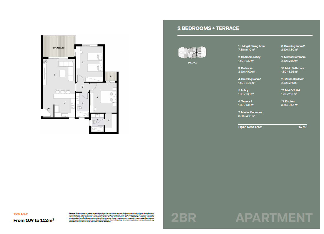 Floor plan for apartment at Ivoire East