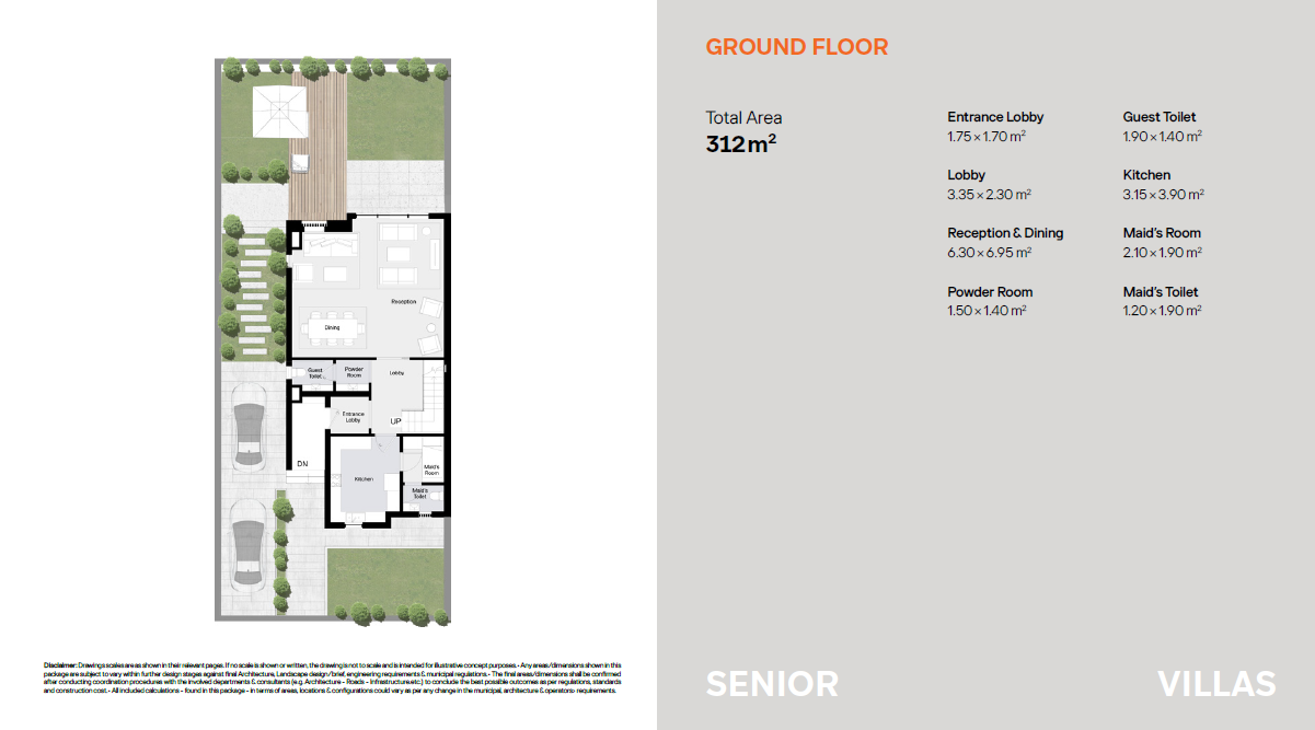 Floor plan for villa at Ivoire East