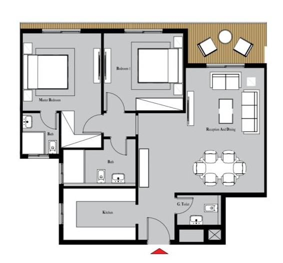 Floor plan for apartment at Nest