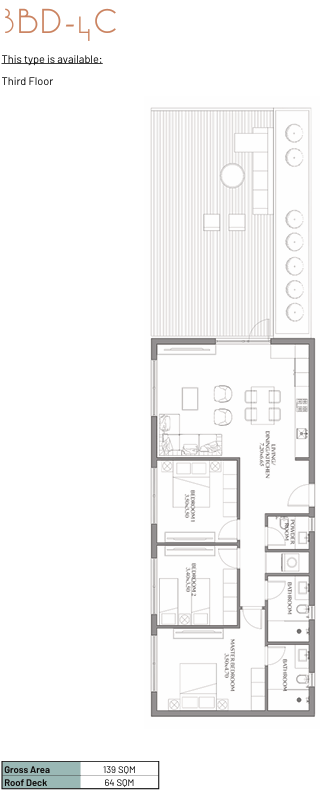 Floor plan for apartment at Beach Residence-June