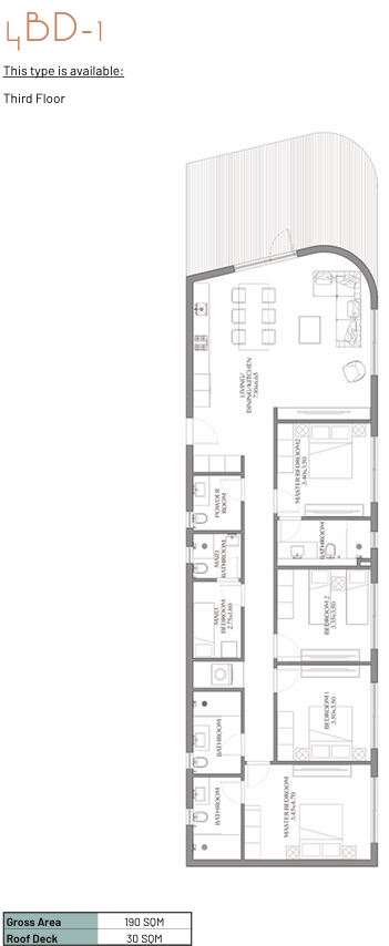 Floor plan for apartment at Beach Residence-June