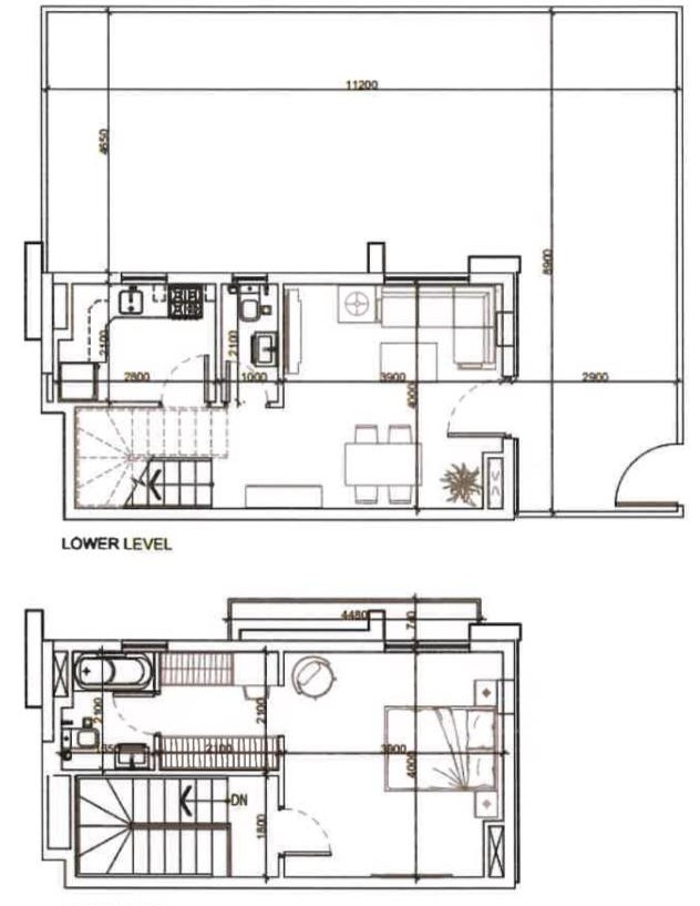 Floor plan for duplex at Montenapoleone