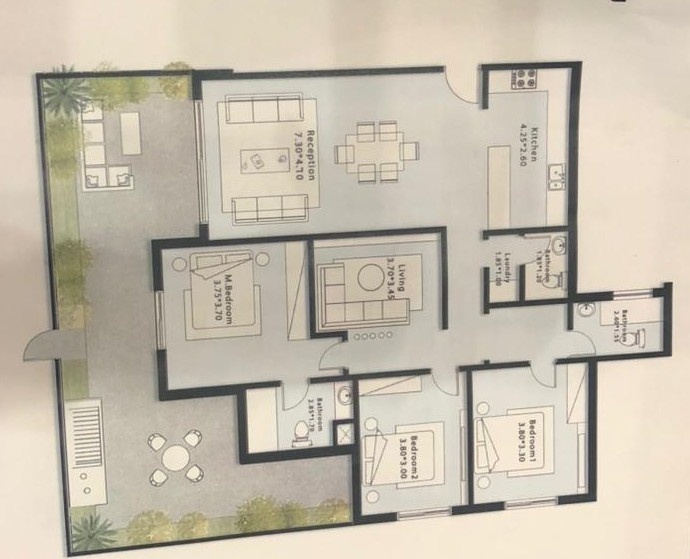Floor plan for apartment at Notion