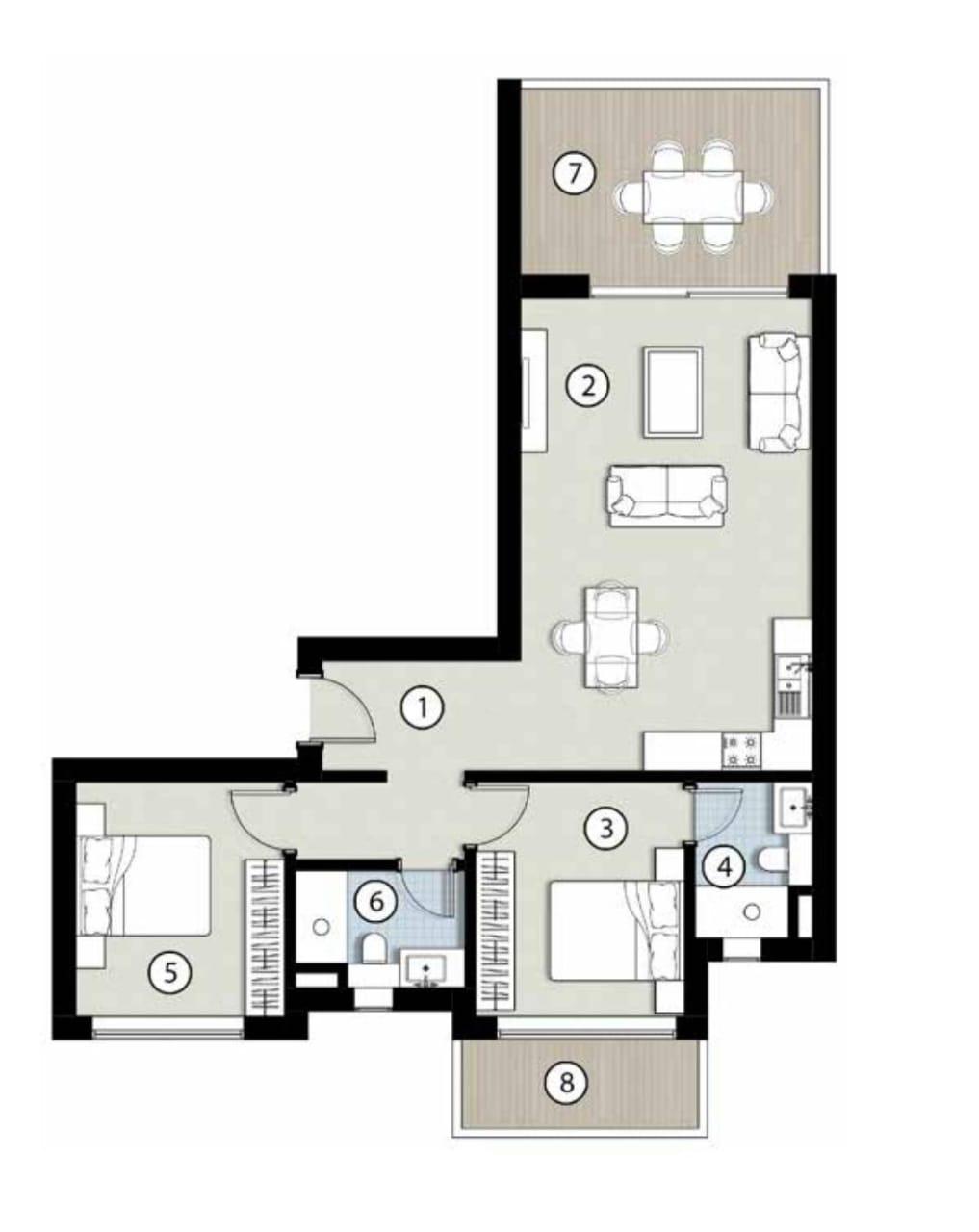 Floor plan for apartment at Silversands