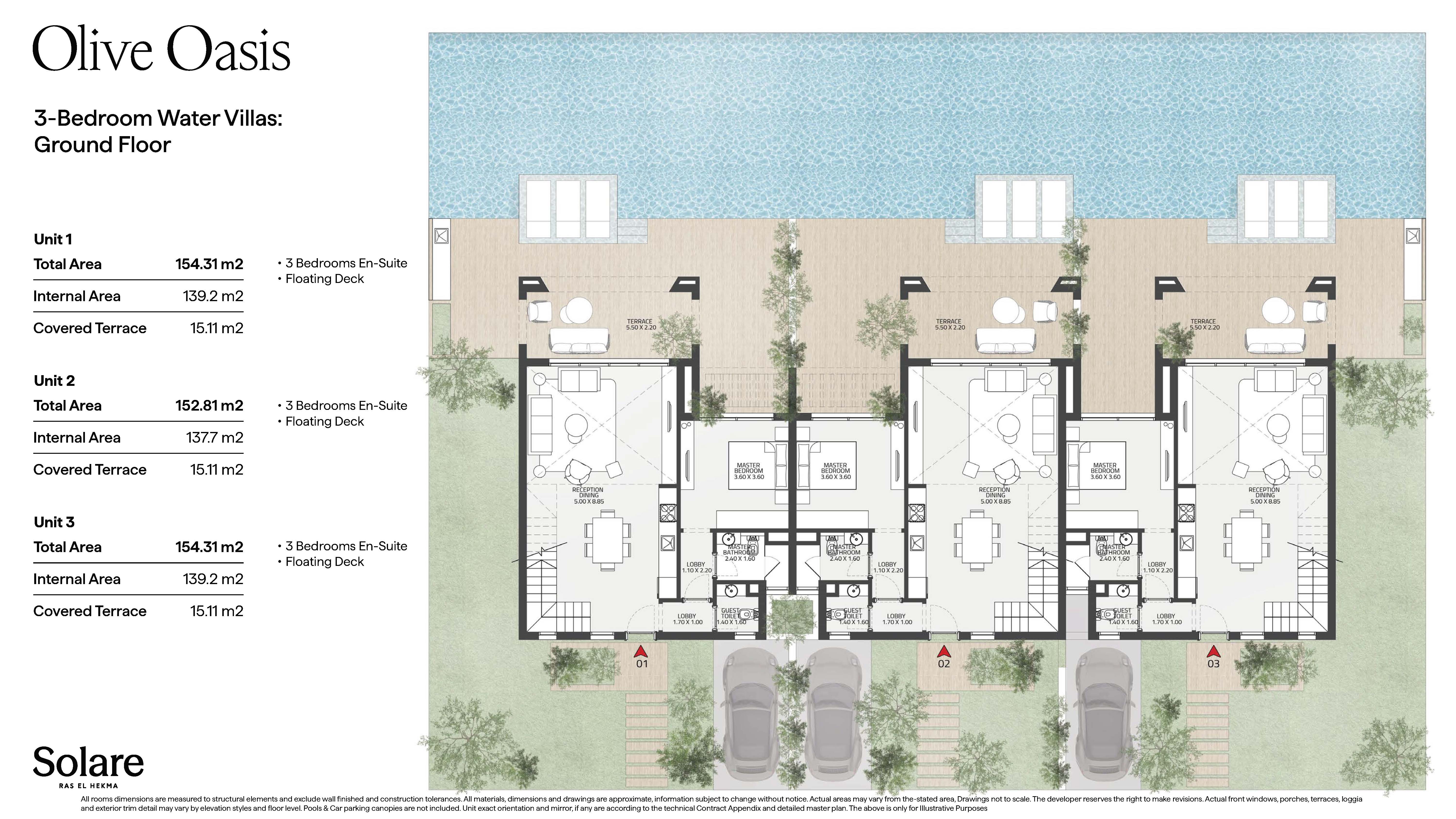 Floor plan for townhouse at Olive Oasis - Solare