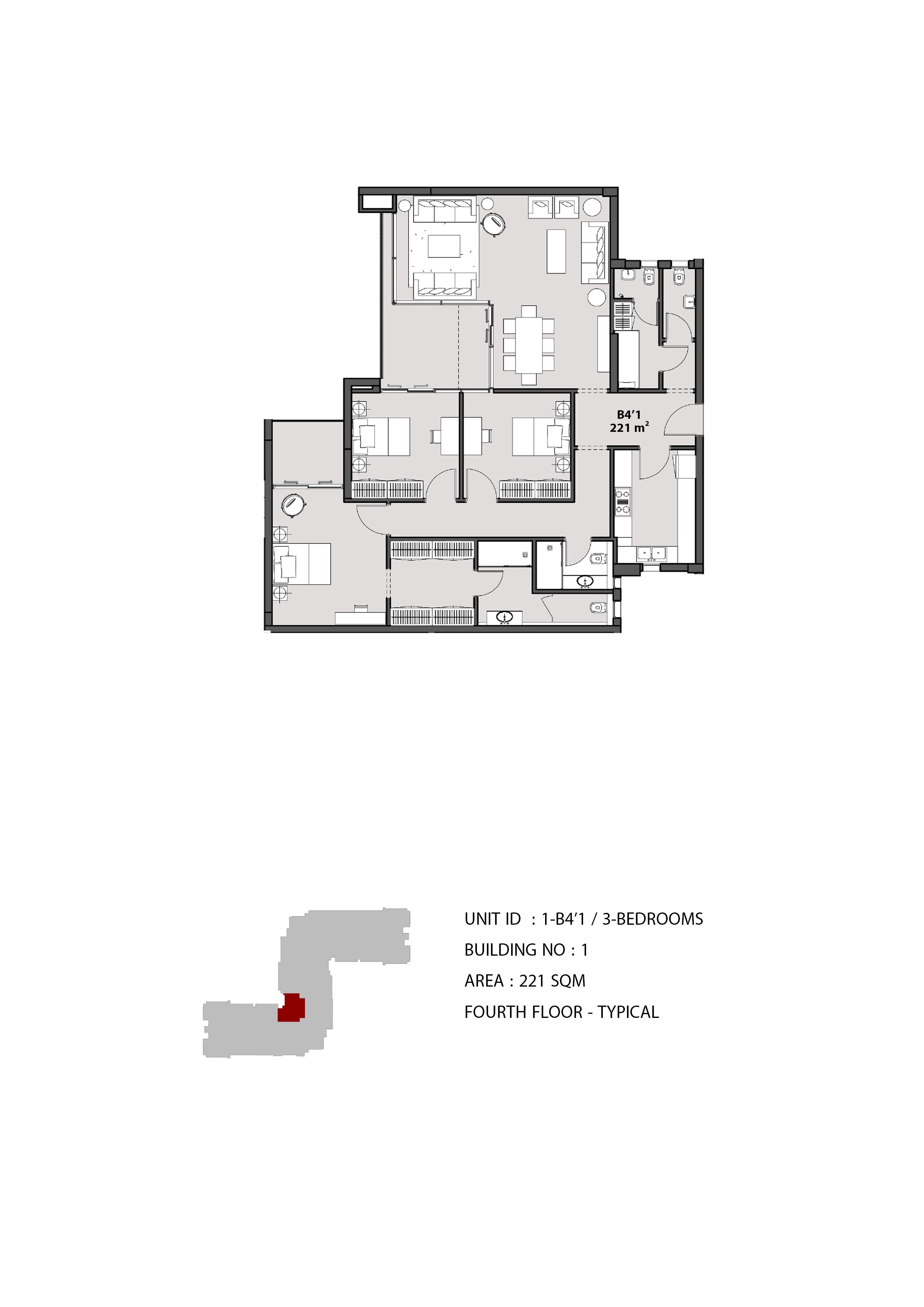 Floor plan for apartment at The View Waterway
