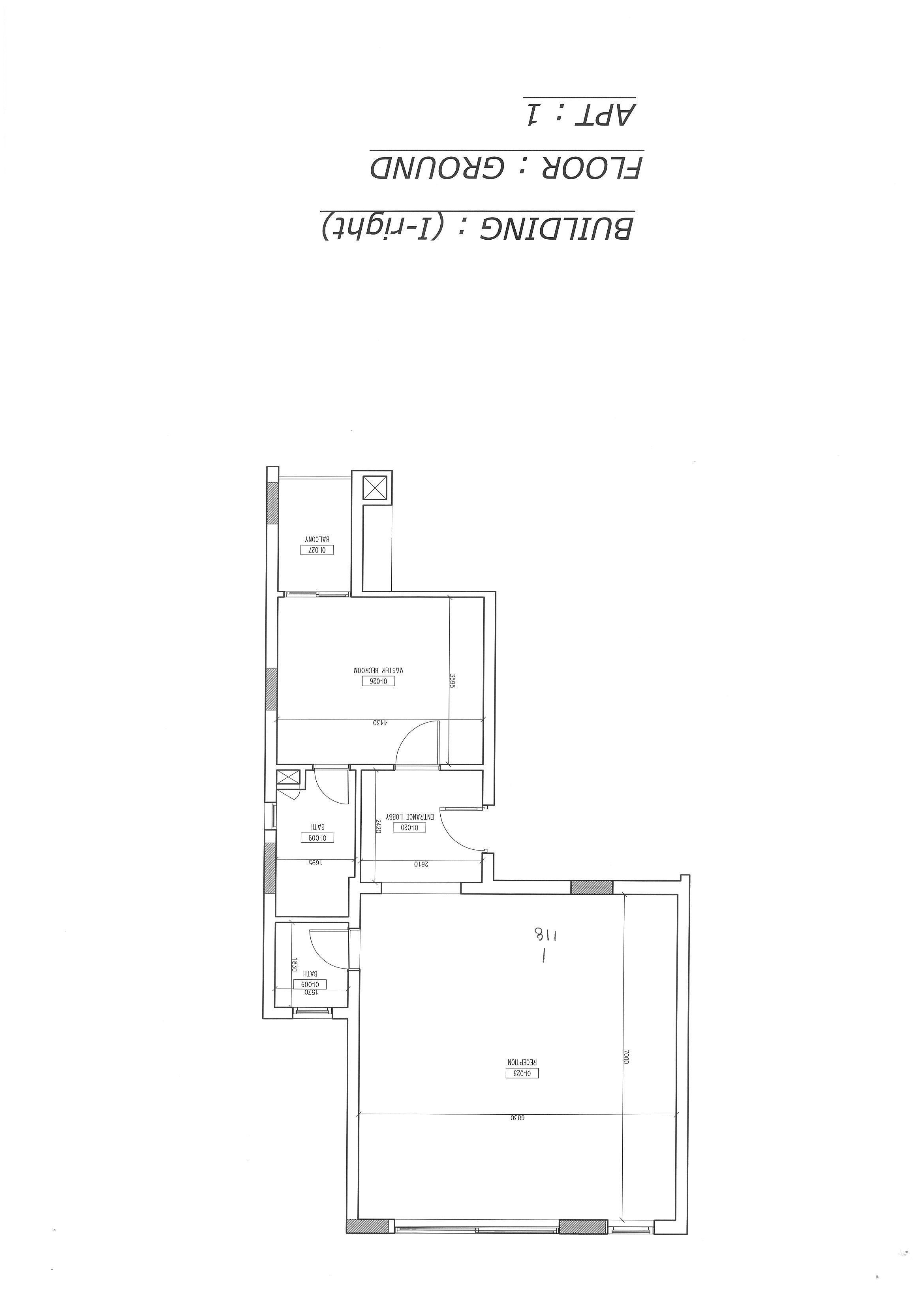 Floor plan for apartment at W signature