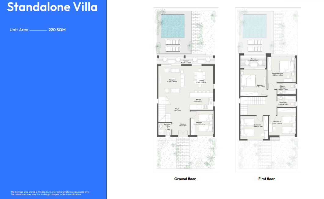 Floor plan for villa at Youd
