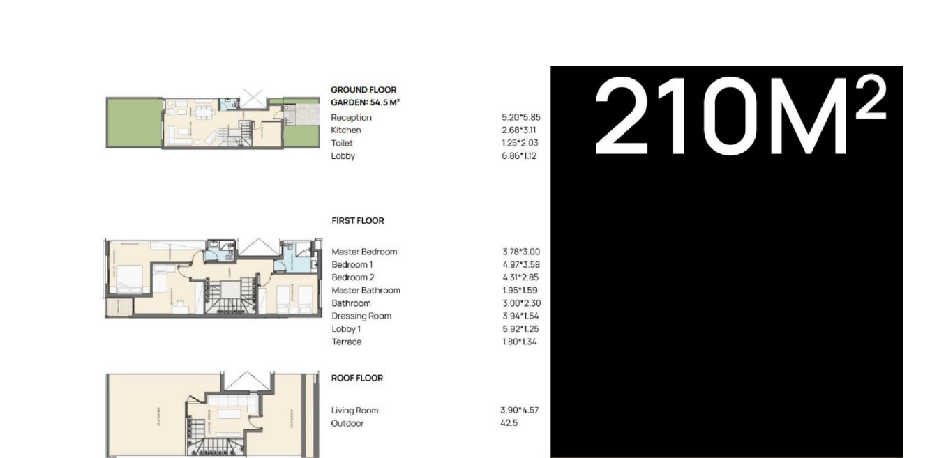 Floor plan for townhouse at Sun Capital