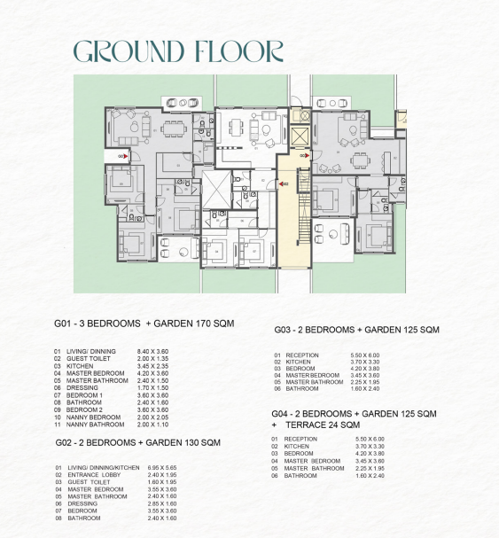 Floor plan for apartment at Saada Boutique