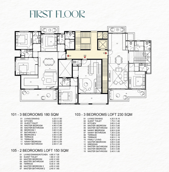 Floor plan for  at Saada Boutique
