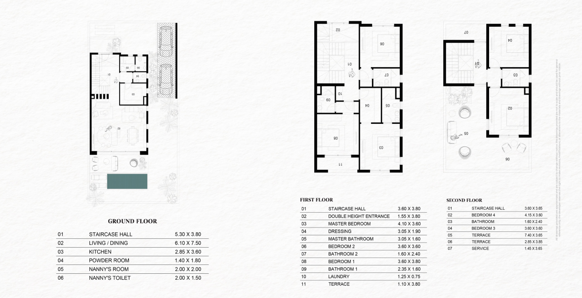 Floor plan for villa at Saada Boutique