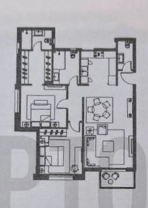 Floor plan for apartment at HAPTown