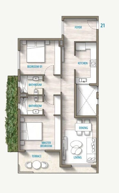 Floor plan for chalet at Southmed