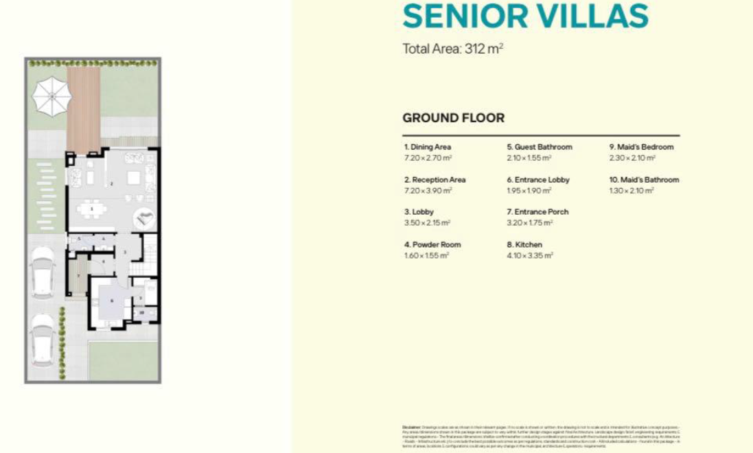 Floor plan for villa at Ivoire West