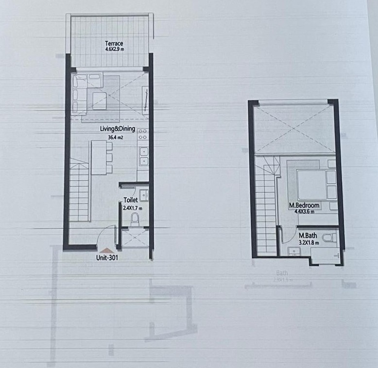 Floor plan for duplex at Masaya