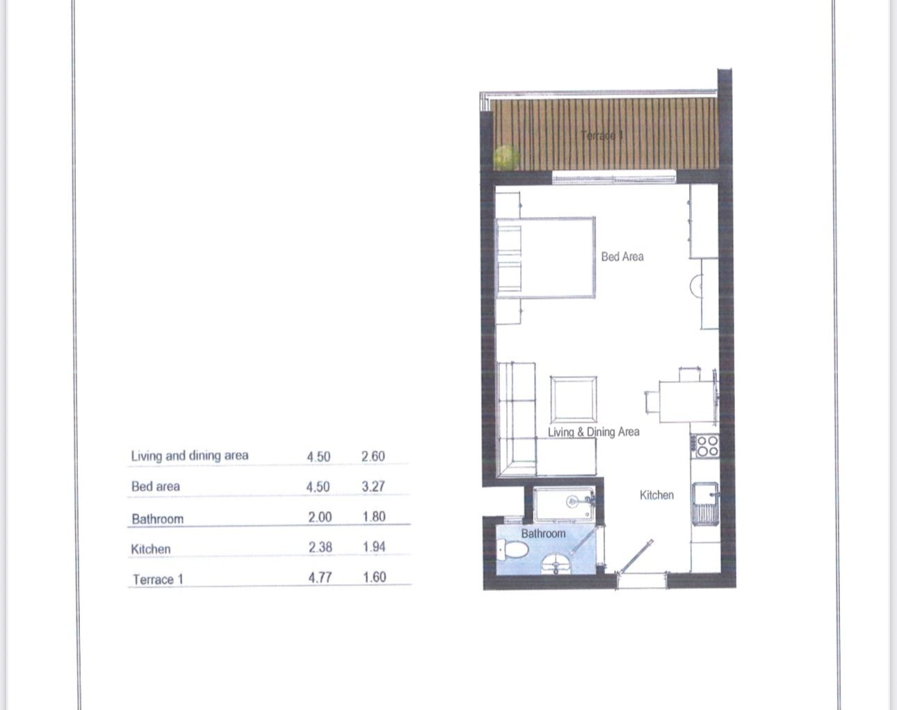 Floor plan for chalet at Majada Iwan