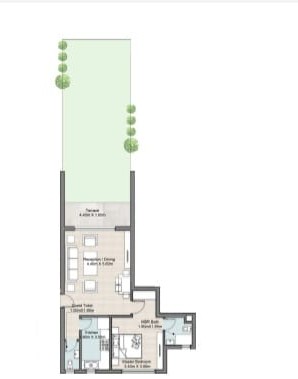 Floor plan for chalet at Hyde Park North - Seashore