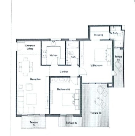 Floor plan for apartment at Stone Park