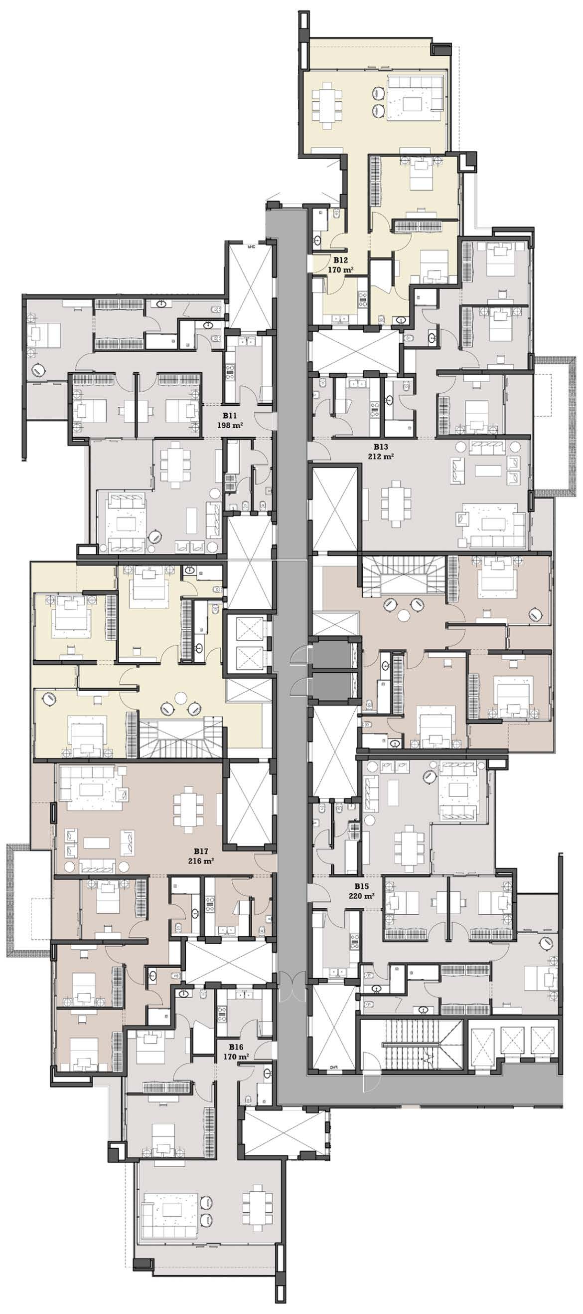 Floor plan for duplex at The View Waterway