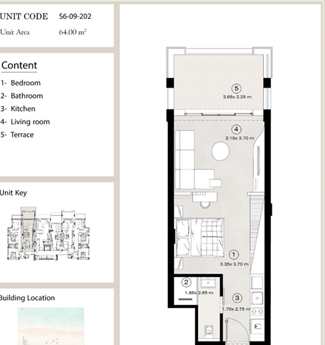 Floor plan for studio at Masaya