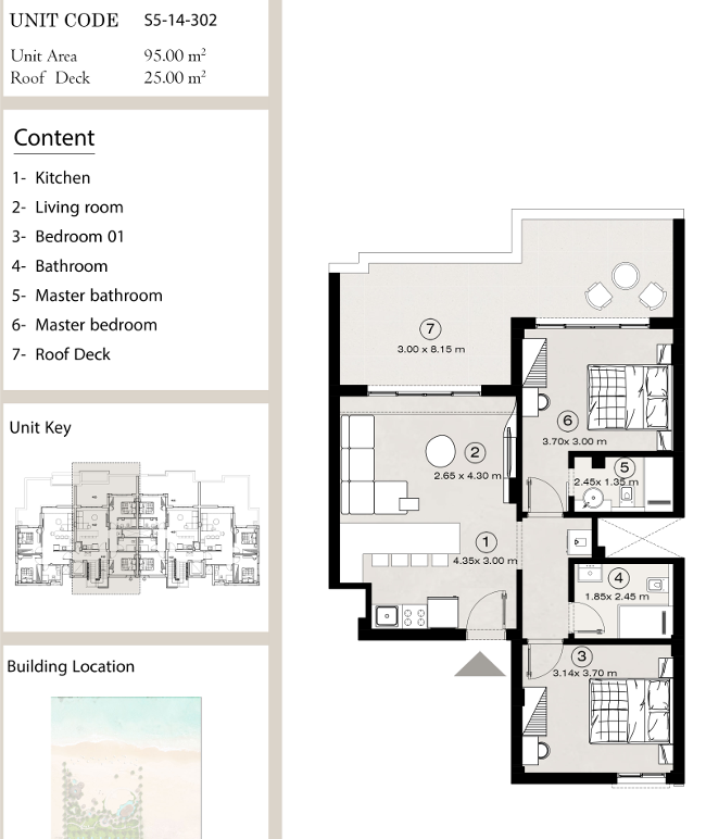 Floor plan for apartment at Masaya