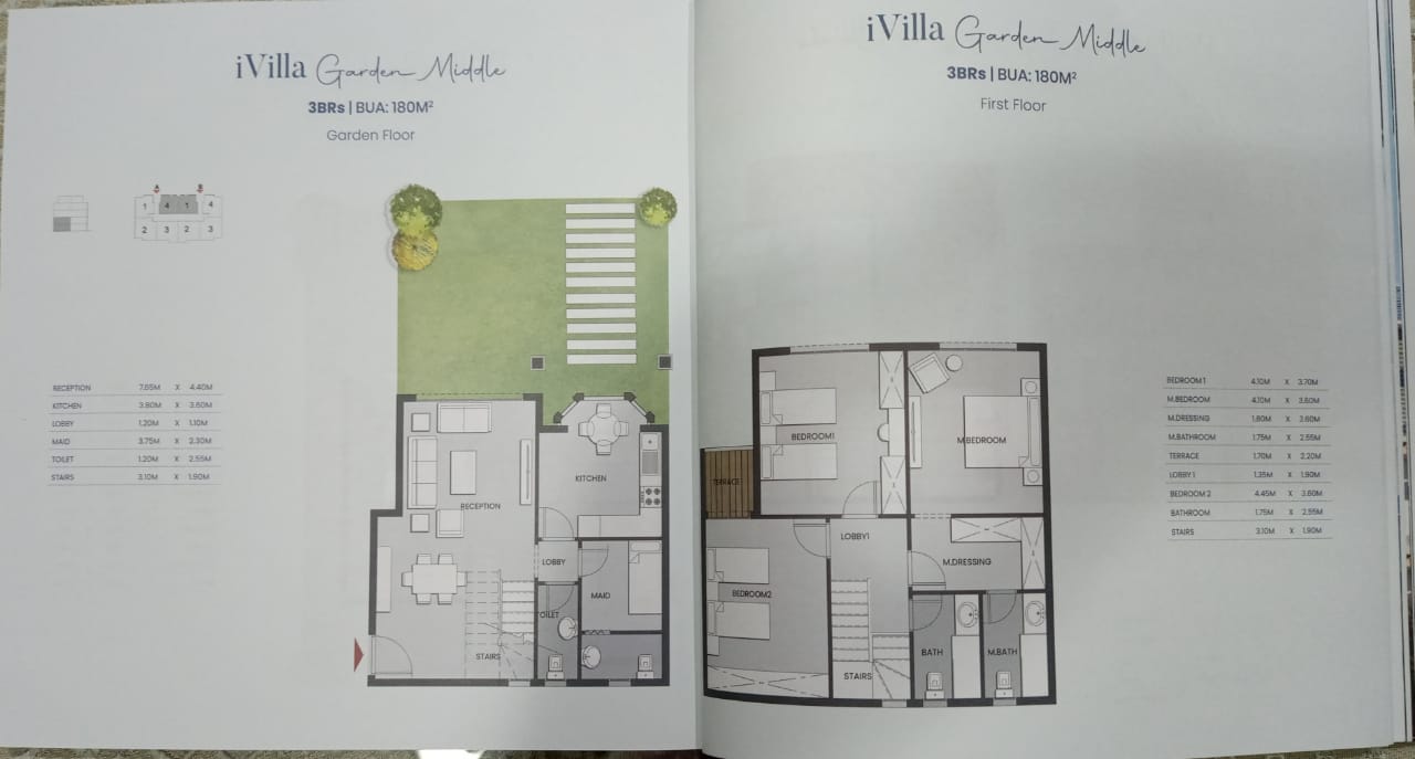 Floor plan for duplex at Aliva Mountain View Mostakbal City