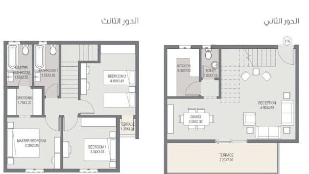 Floor plan for duplex at Sarai