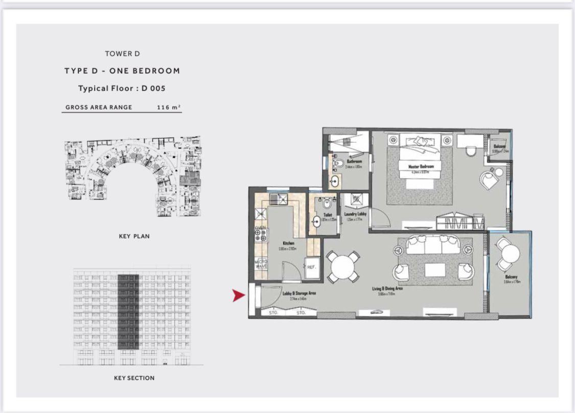 Floor plan for apartment at Marriott Residences Heliopolis