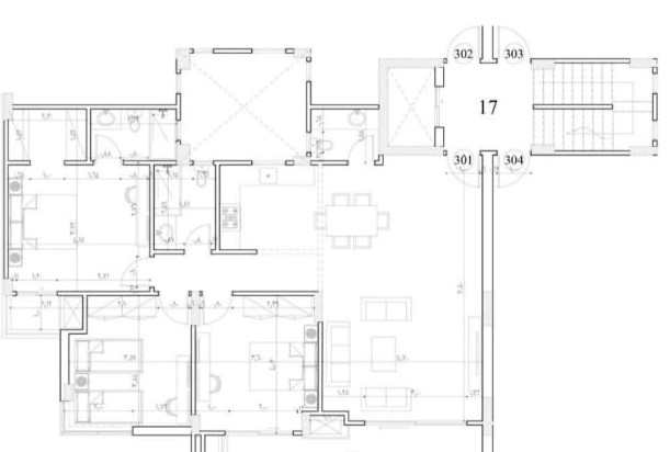 Floor plan for apartment at El Patio Oro
