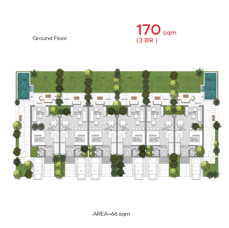 Floor plan for townhouse at Shamasi