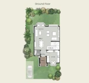 Floor plan for townhouse at Aliva Mountain View Mostakbal City