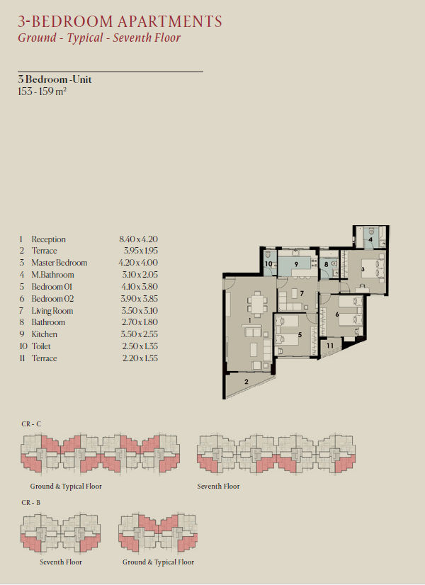 Floor plan for apartment at The Brooks