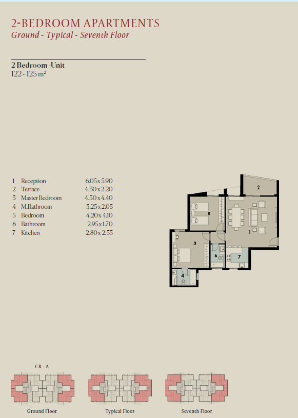 Floor plan for apartment at The Brooks
