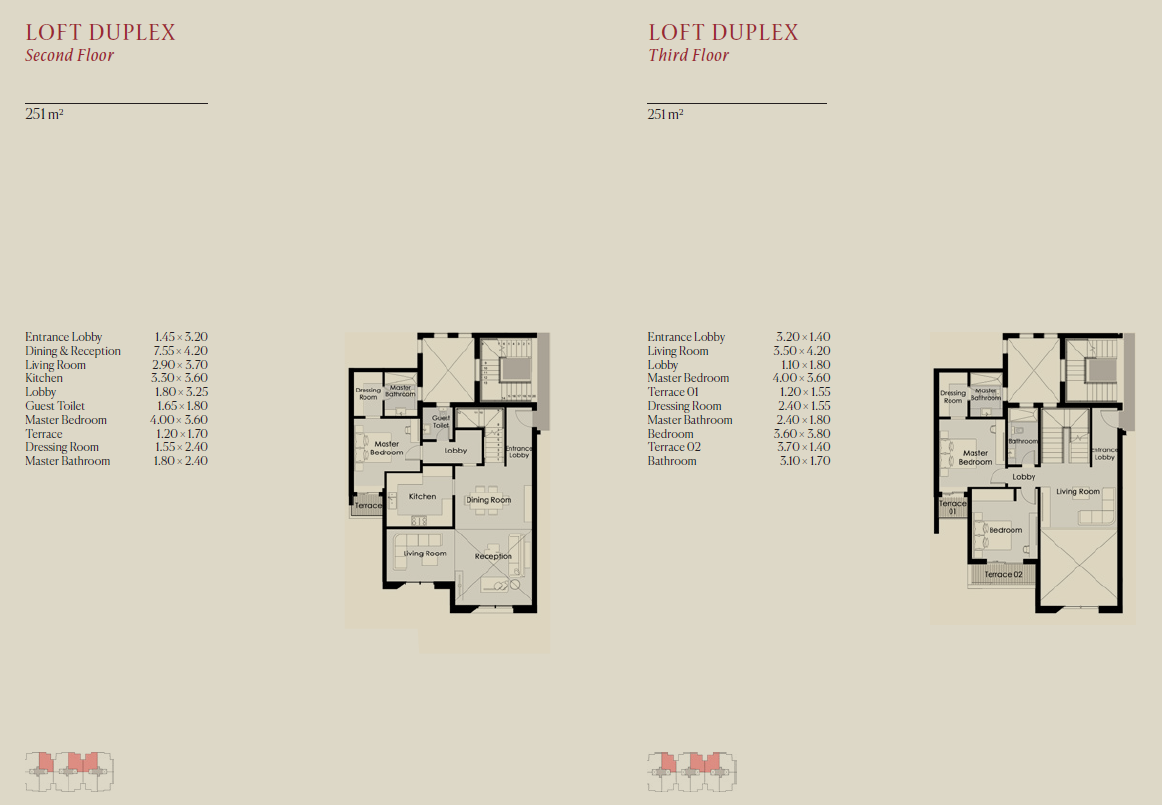 Floor plan for duplex at The Brooks