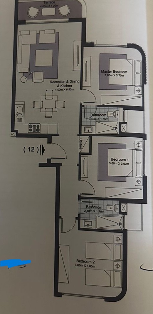 Floor plan for chalet at Koun