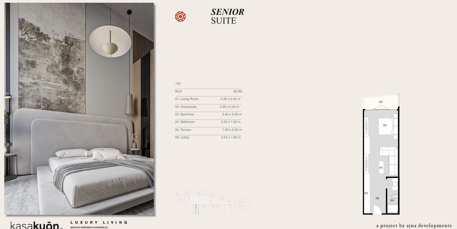 Floor plan for studio at Eastville
