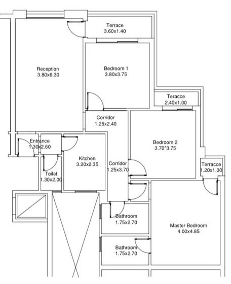 Floor plan for apartment at Begonia Residence