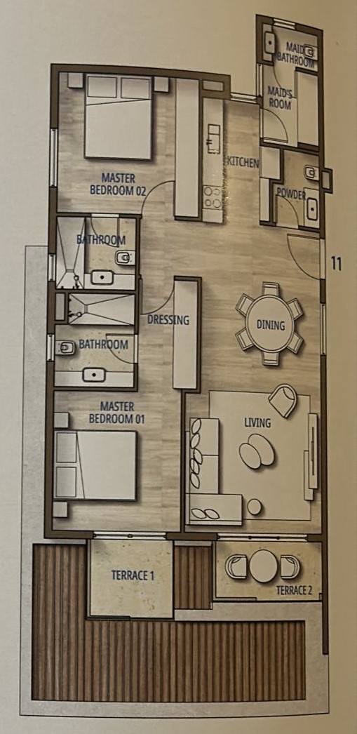 Floor plan for chalet at Southmed