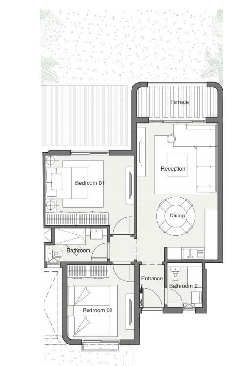 Floor plan for chalet at Summer
