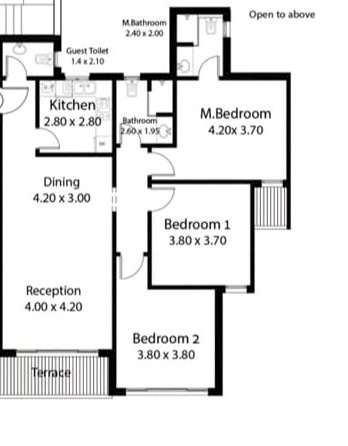 Floor plan for apartment at Avelin