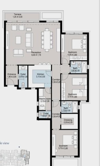 Floor plan for apartment at Bluetree