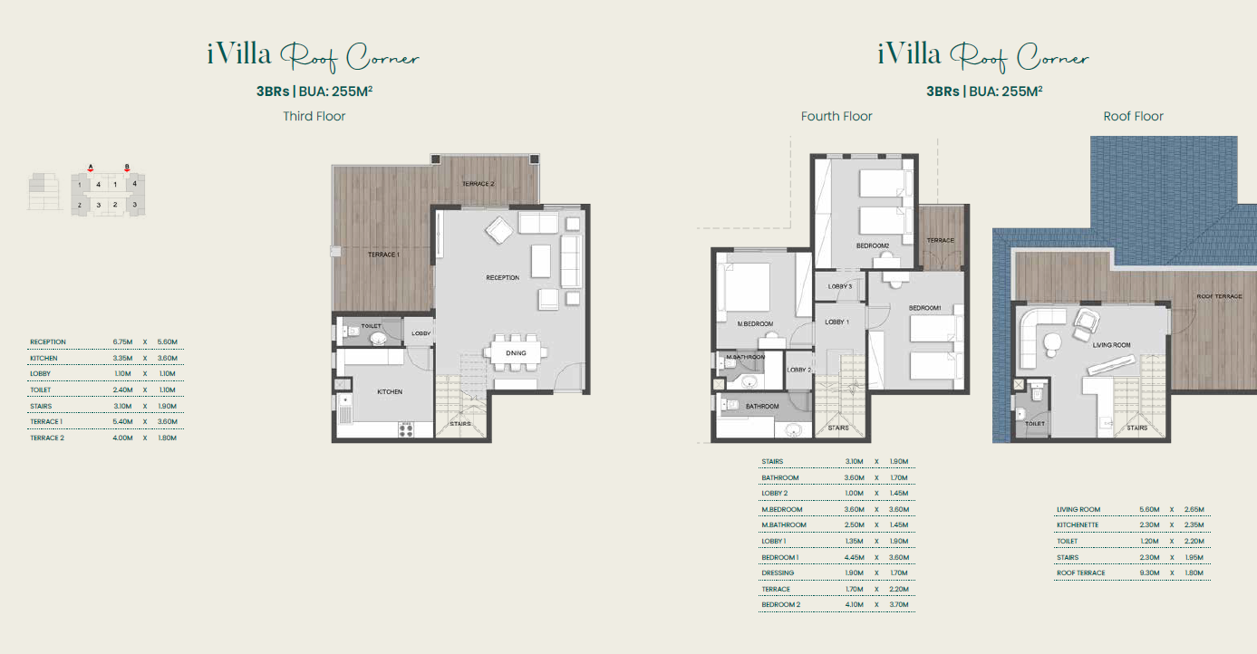 Floor plan for duplex at Aliva Mountain View Mostakbal City