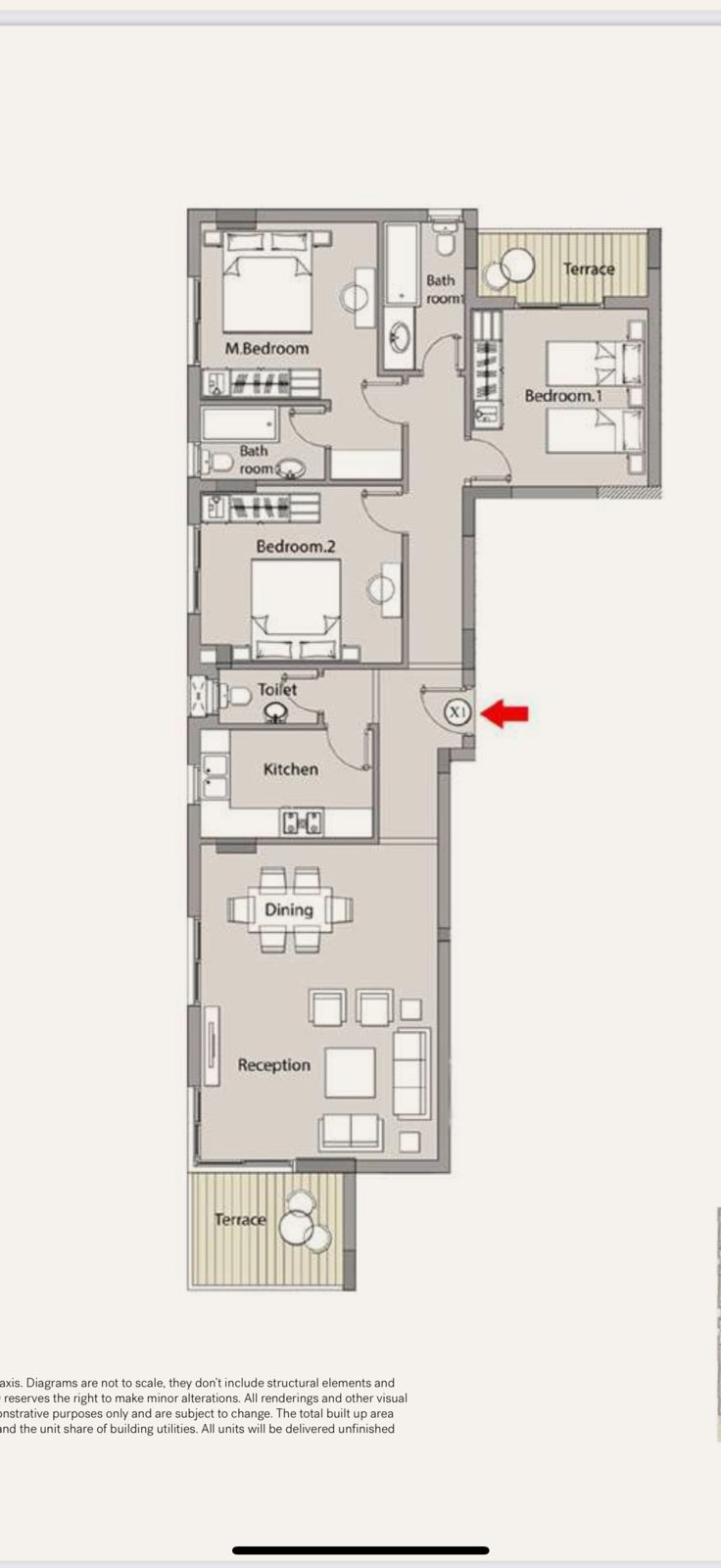 Floor plan for apartment at Taj City